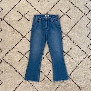 Paige Rory Crop Flare Raw Hem jeans Sz 27